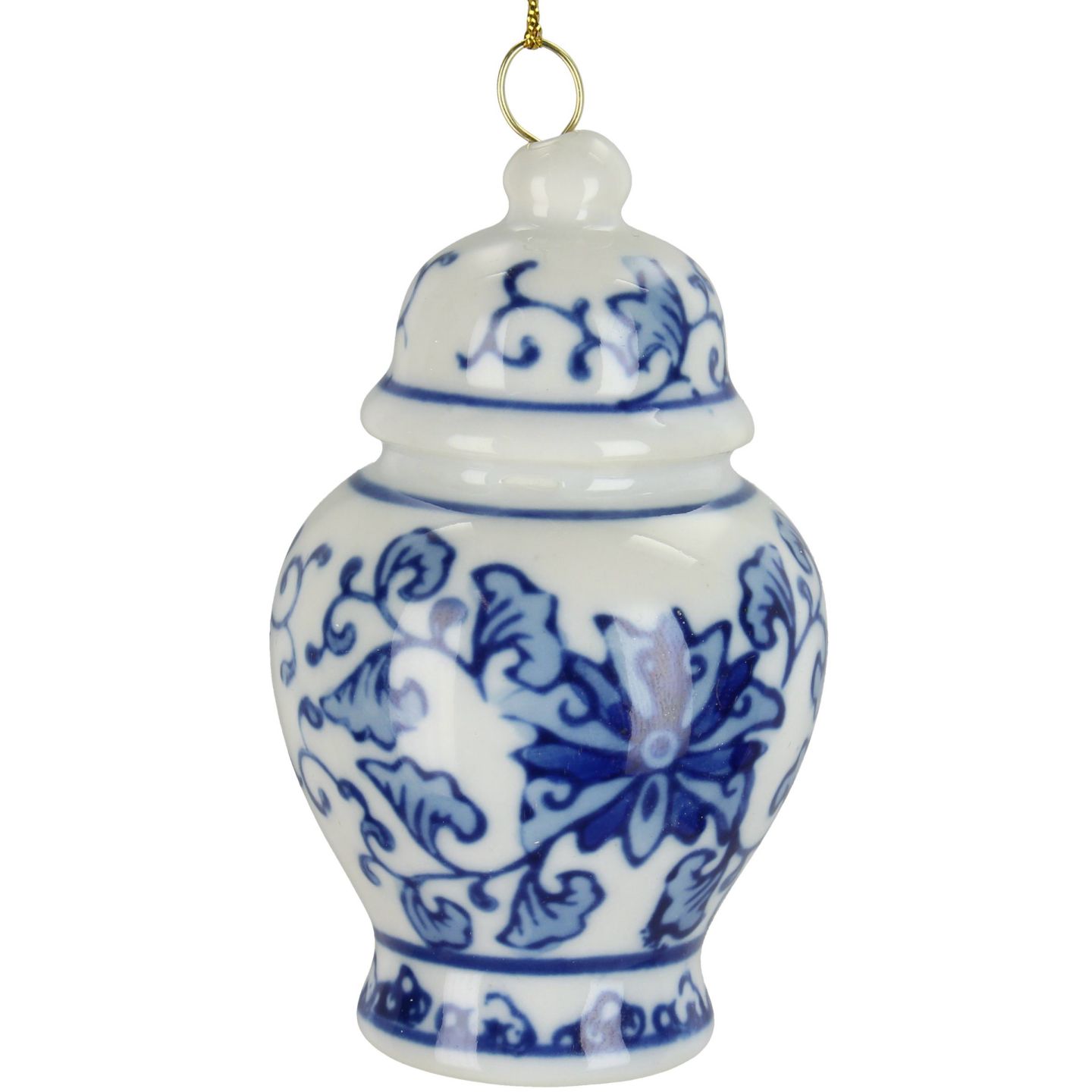 Ornament Jar Porcelain Blue 7.5cm The Libra Company